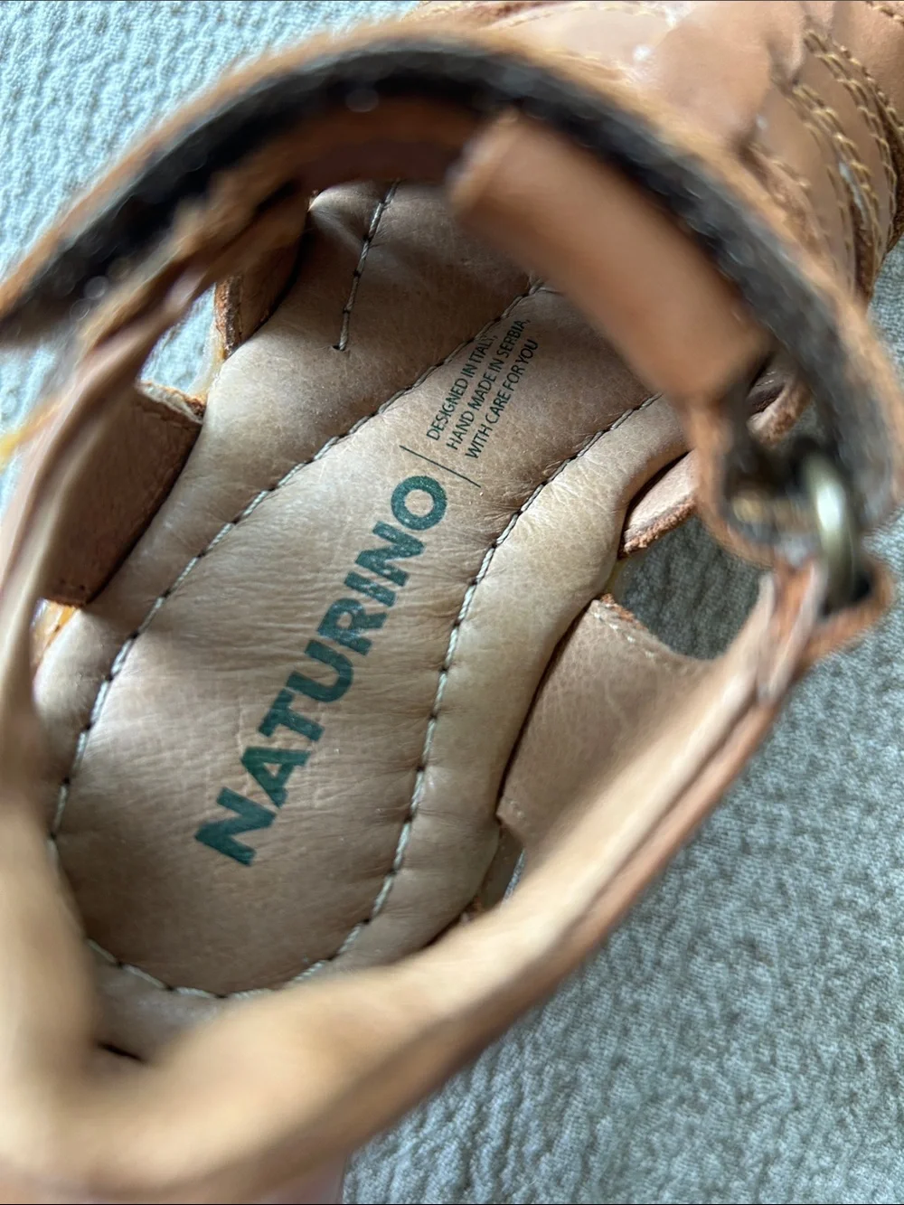 Naturino Tan Leather Fisherman Sandals for Kids